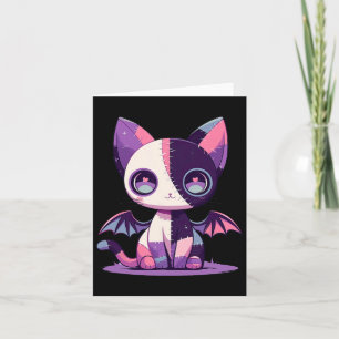 Tarjeta Parche Zombie de la bruja del Gótico Kawaii Pastel