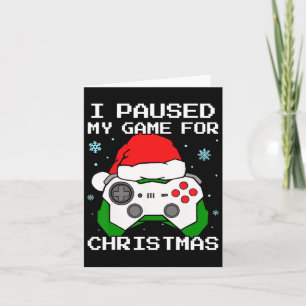Tarjeta Paré Mi Juego Para Los Juegos Retro De Los Navidad