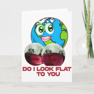 Tarjeta ¿Parece plano para ti camiseta divertida de la Tie