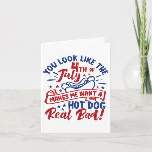 Tarjeta Parece Que El 4 De Julio Me Hace Querer Un Perro C