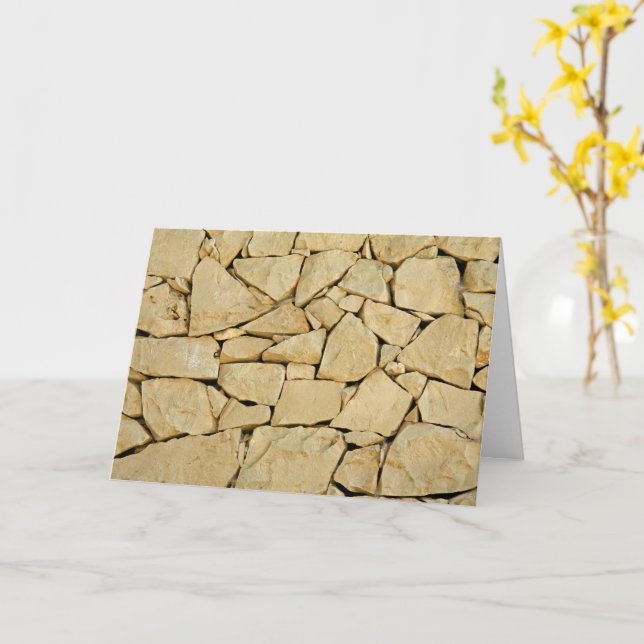 Tarjeta Pared de piedra seca (flor amarilla)
