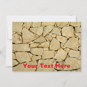 Tarjeta Pared de piedra seca personalizable