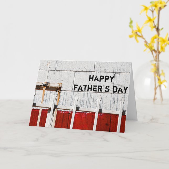 Tarjeta Pared Pintada de Blanco - Personalizable (flor amarilla)