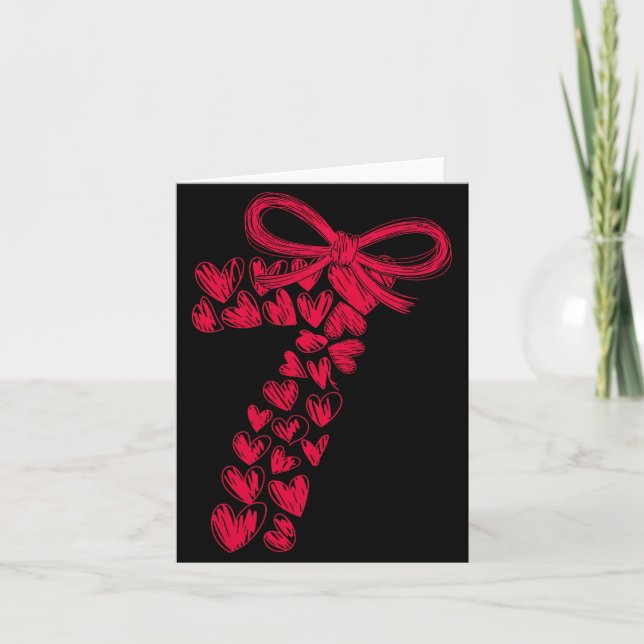 Tarjeta Pareja 7 67 - Lindo Seis Siete Corazones A juego 6 (Anverso)