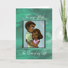 Tarjeta Pareja afroamericana