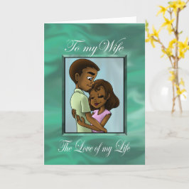 Tarjeta Pareja afroamericana