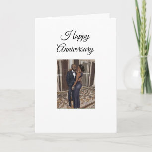 Tarjeta Pareja afroamericana - Aniversario