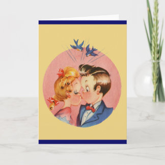 Tarjeta Pareja besándose
