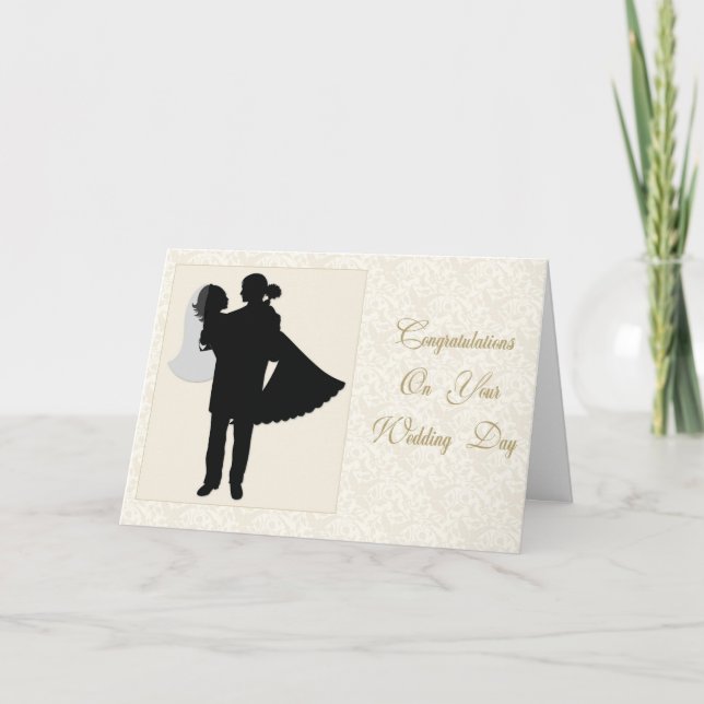Tarjeta Pareja Boda Floral (Anverso)