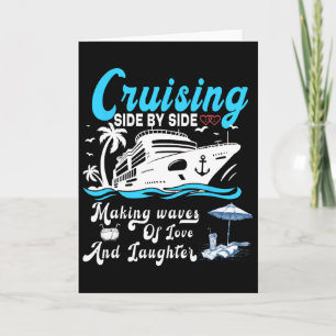 Tarjeta Pareja Crucero De Verano Navegando Codo A Codo