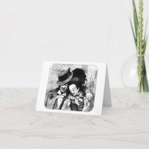 Tarjeta Pareja de amor romántico arte envejeciendo juntos