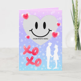 Tarjeta Pareja de Bblegum en globo de globo de cristal de 