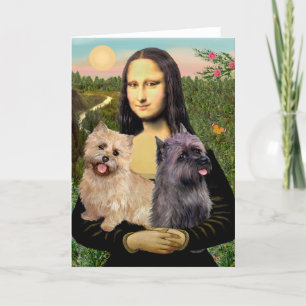 Tarjeta Pareja de Cairn Terrier - Mona Lisa