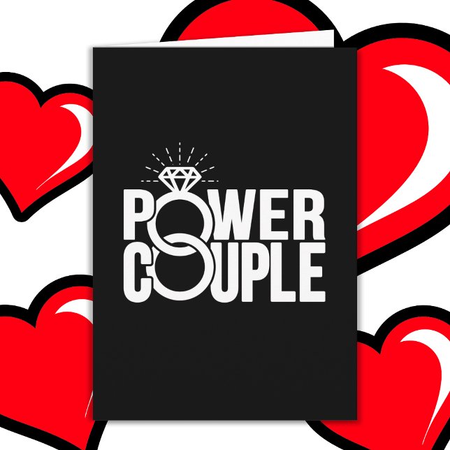 Tarjeta Pareja de casados comprometidos con poder aniversa (Subido por el creador)