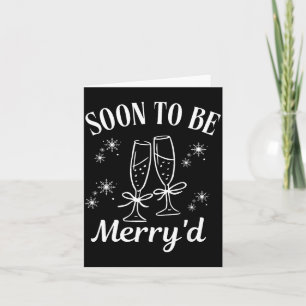Tarjeta Pareja de compromiso de Navidad que pronto serán f