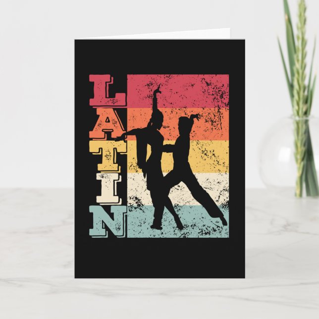 Tarjeta Pareja de danza latinoamericana (Anverso)