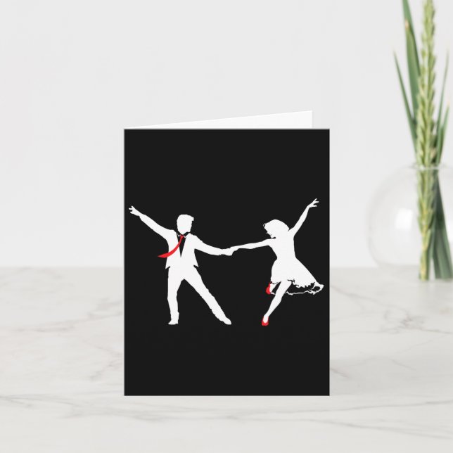 Tarjeta Pareja de danza Swing - Escuela de danza Swing Dan (Anverso)