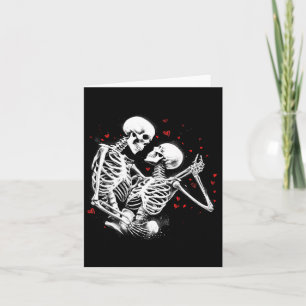 Tarjeta Pareja De Esqueleto Para El día de San Valentín De