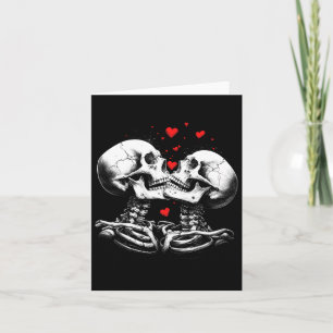 Tarjeta Pareja De Esqueleto Para El día de San Valentín De