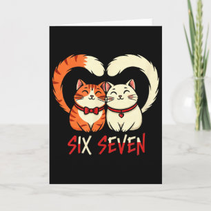 Tarjeta Pareja de gato lindo ropa callejera romántica de S