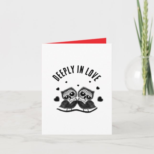 Tarjeta Pareja de lechuzas (Anverso)