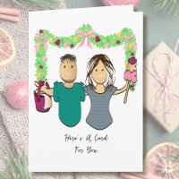 Pareja de limpieza Cartoon divertido Gracias 