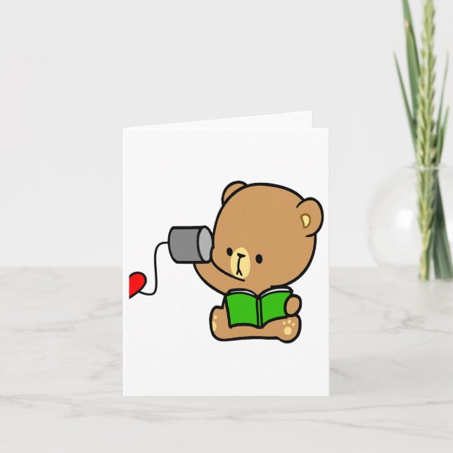 Tarjeta Pareja de Mocha de Leche Diseño de San Valentín (Anverso)