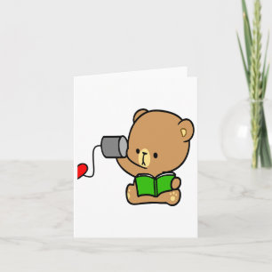Tarjeta Pareja de Mocha de Leche Diseño de San Valentín