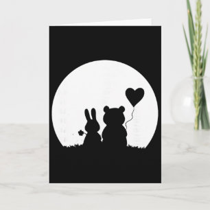 Tarjeta Pareja de osos conejos lindos Amantes del día de S