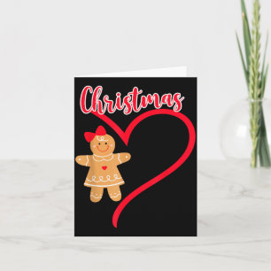 Tarjeta Pareja de pan de jengibre Feliz Navidad Pijama de