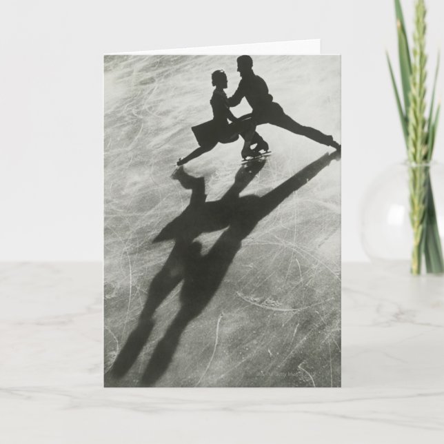 Tarjeta Pareja de patinaje sobre hielo (Anverso)