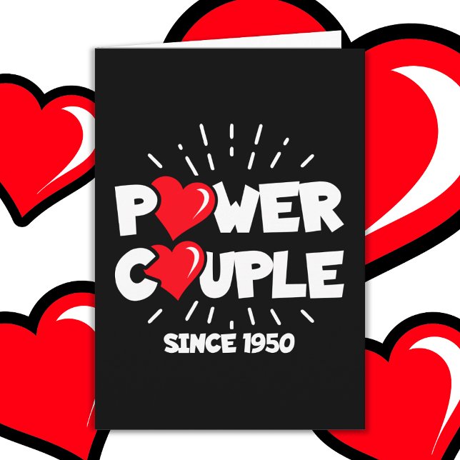 Tarjeta Pareja de poder casada 1950 Aniversario Boda lindo (Subido por el creador)
