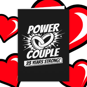 Tarjeta Pareja de superpoderes de cómics 23 años 23 aniver