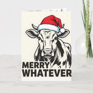 Tarjeta Pareja de Vaca Divertida y Sarcástica Feliz lo Que