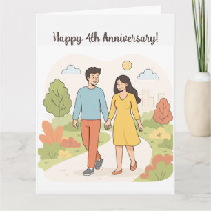 Tarjeta Pareja Editable Feliz Aniversario