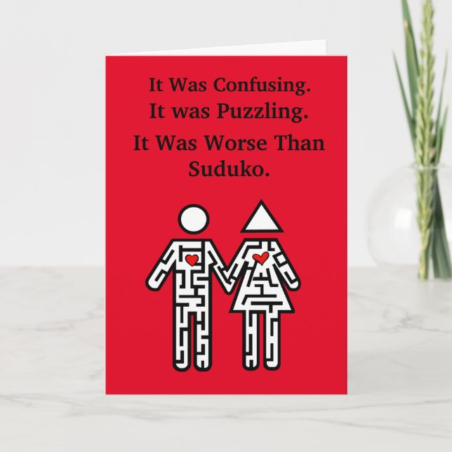 Tarjeta Pareja en el laberinto carta para encontrar el amo (Anverso)