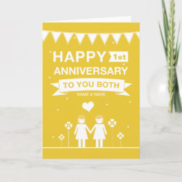 Tarjeta Pareja lesbiana | Aniversario feliz