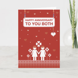 Tarjeta Pareja lesbiana | Aniversario feliz