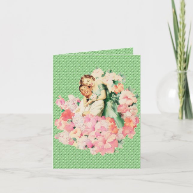 Tarjeta Pareja retro de los años 50 (Anverso)