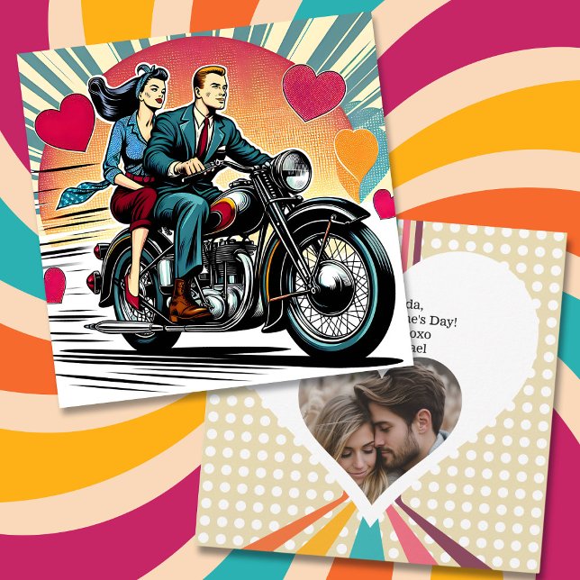 Tarjeta Pareja retro pequeña en El día de San Valentín de  (Subido por el creador)
