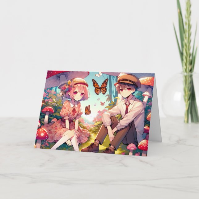 Tarjeta Pareja romántica romántica personalizada (Anverso)