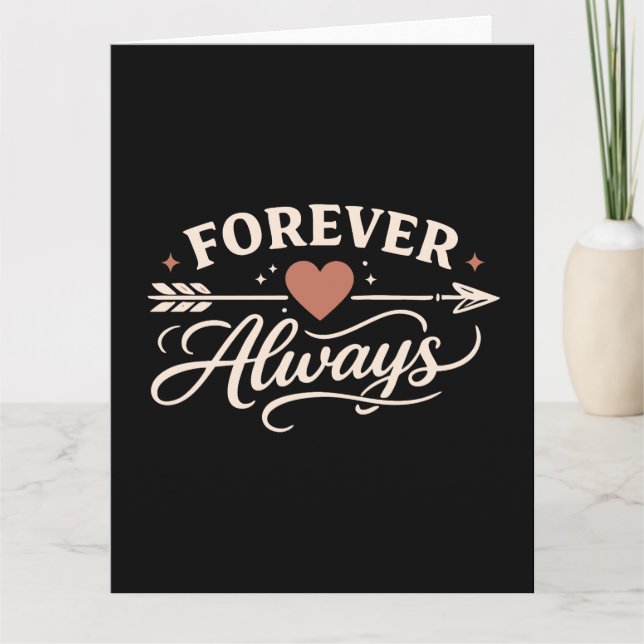 Tarjeta Pareja Siempre Forever - Apuntando a la Derecha (Anverso)