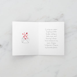 Tarjeta Pareja significativa del Día de San Valentín "Te a