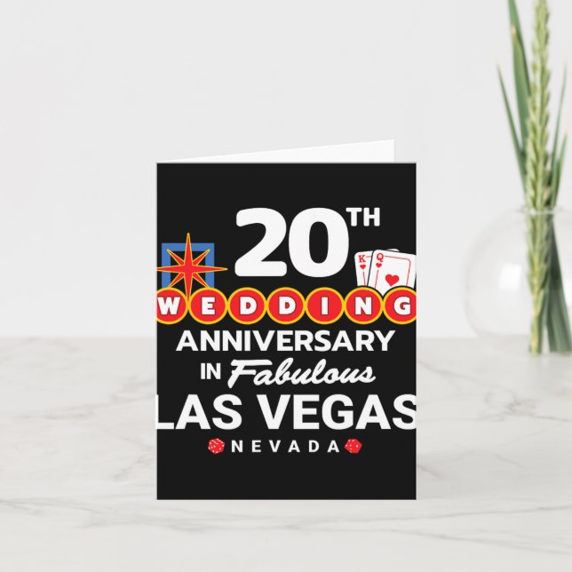 Tarjeta Parejas 20 Aniversario - Vegas 20 Boda Anni (Anverso)