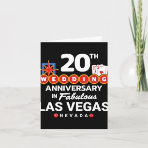 Tarjeta Parejas 20 Aniversario - Vegas 20 Boda Anni