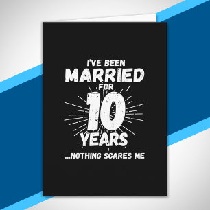 Tarjeta Parejas Casadas 10 Años Divertido 10º Aniversario