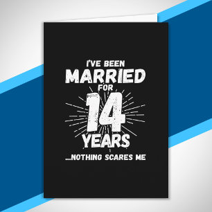 Tarjeta Parejas Casadas 14 Años Divertido 14 Aniversario