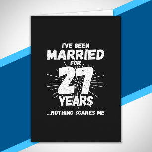 Tarjeta Parejas Casadas 27 Años Divertido Aniversario 27