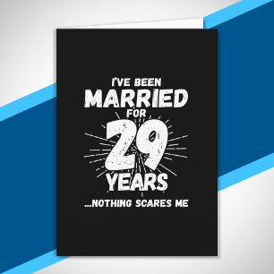 Tarjeta Parejas Casadas 29 Años Divertido Aniversario 29