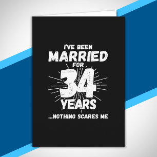 Tarjeta Parejas Casadas 34 Años Divertido Aniversario 34